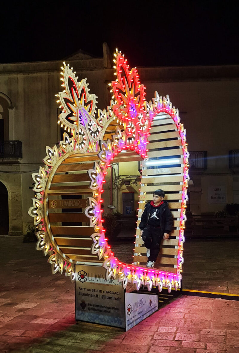 Luminaria Salentina Cuore Grande Selfie Point